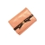 Маленький кошелёк из лакированной кожи персикового цвета с бантиком чёрного цвета