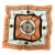 Красочный шейный платок из натурального шелка оранжевого цвета "Легион"