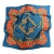 Восхитительный шейный платок из натурального шелка "Синий барокко"