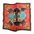 Изысканный шейный платок из натурального шелка "Барокко на красном"
