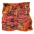 Позитивный платок из натурального шелка "Акварель в красно-оранжевых тонах"
