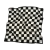 Платок "Шахматный этюд" из натурального шелка в черно-белую клетку