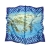 Оригинальный платок "Архипелаг" голубой с островами из натурального шелка