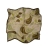 Салатовый шейный платок из натурального шелка "Узоры Пейсли"