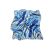 Женский шейный платок "Овальная диагональ в пестрой рамке" (голубой)