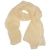 Нежный однотонный женский шарф из натурального шелка кремового цвета