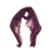 Фиолетовый однотонный женский шарф из натурального шелка